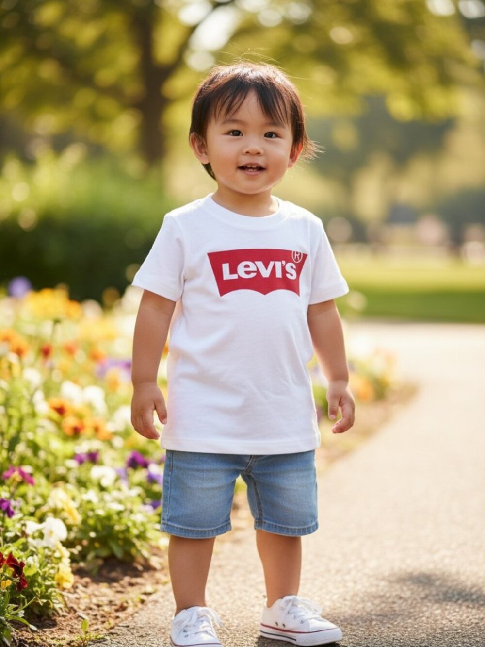 Levi's White Batwing Logo Graphic Tee | Toddler Boys 3T